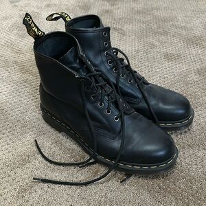 Dr. Martens Leather Lace Up Boot Mens Black